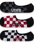 Vans Mens Classic Super No Show Socks (3 Pairs) - White/Black - ManGo Surfing