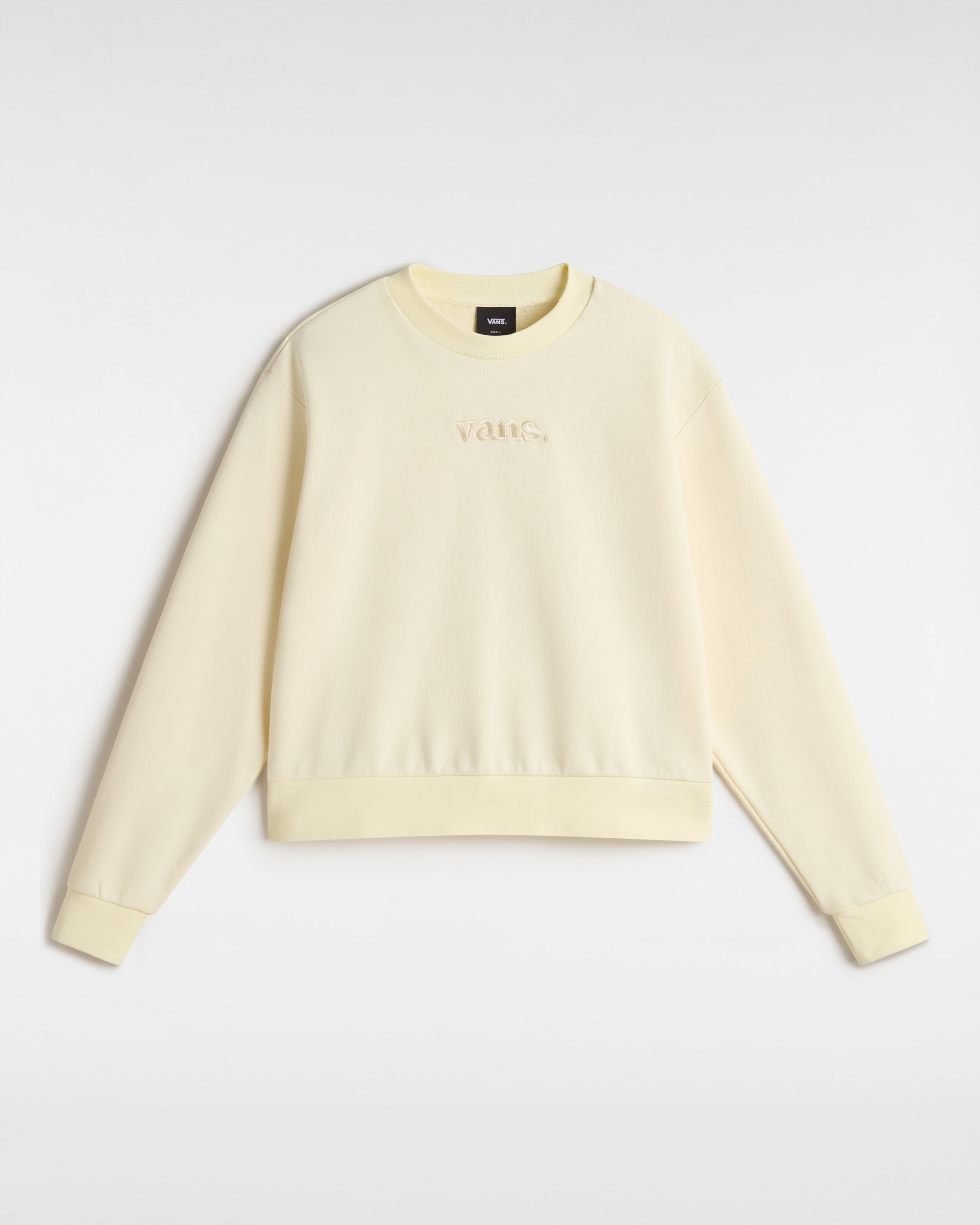 Vans Womens Essential Relaxed Fit Crew Sweatshirt Lemon Icing