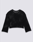 Vans Womens Mila Open Knit Crop Crew Sweater - Black