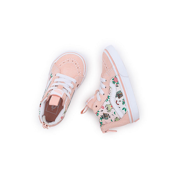 Toddler Frog Frolic Sk8-Hi Zip Shoes (1-4 YRS) - Girls Shoes - Tropical Peach - ManGo Surfing