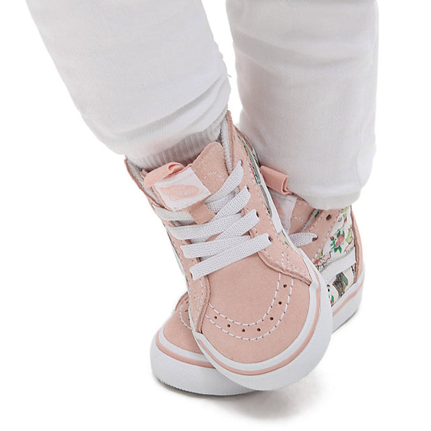Toddler Frog Frolic Sk8-Hi Zip Shoes (1-4 YRS) - Girls Shoes - Tropical Peach - ManGo Surfing