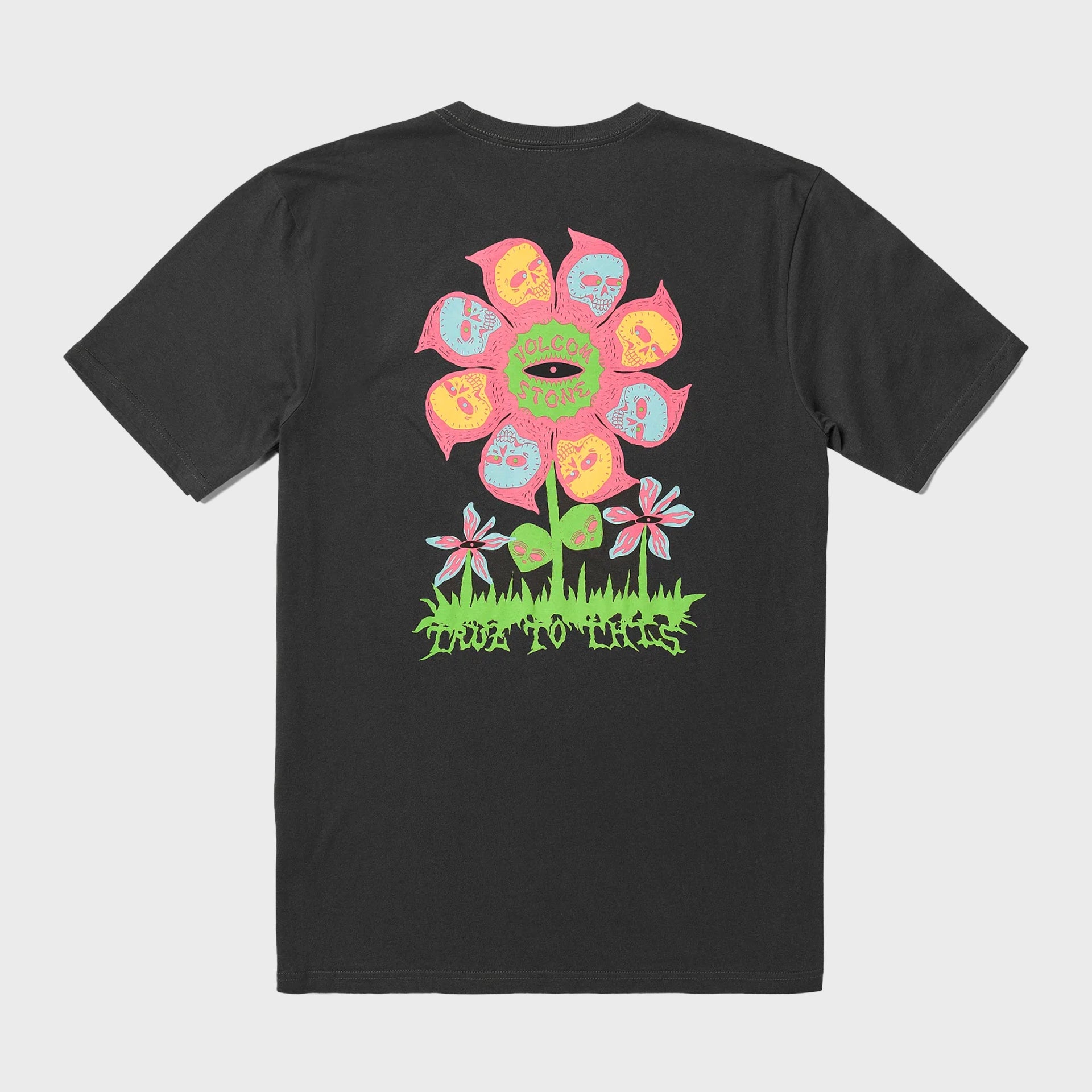 Volcom Mens Flower Budz T-Shirt - Stealth - ManGo Surfing