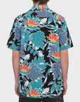 Volcom Mens Leaf Pit Floral Short Sleeve Shirt - Black - ManGo Surfing