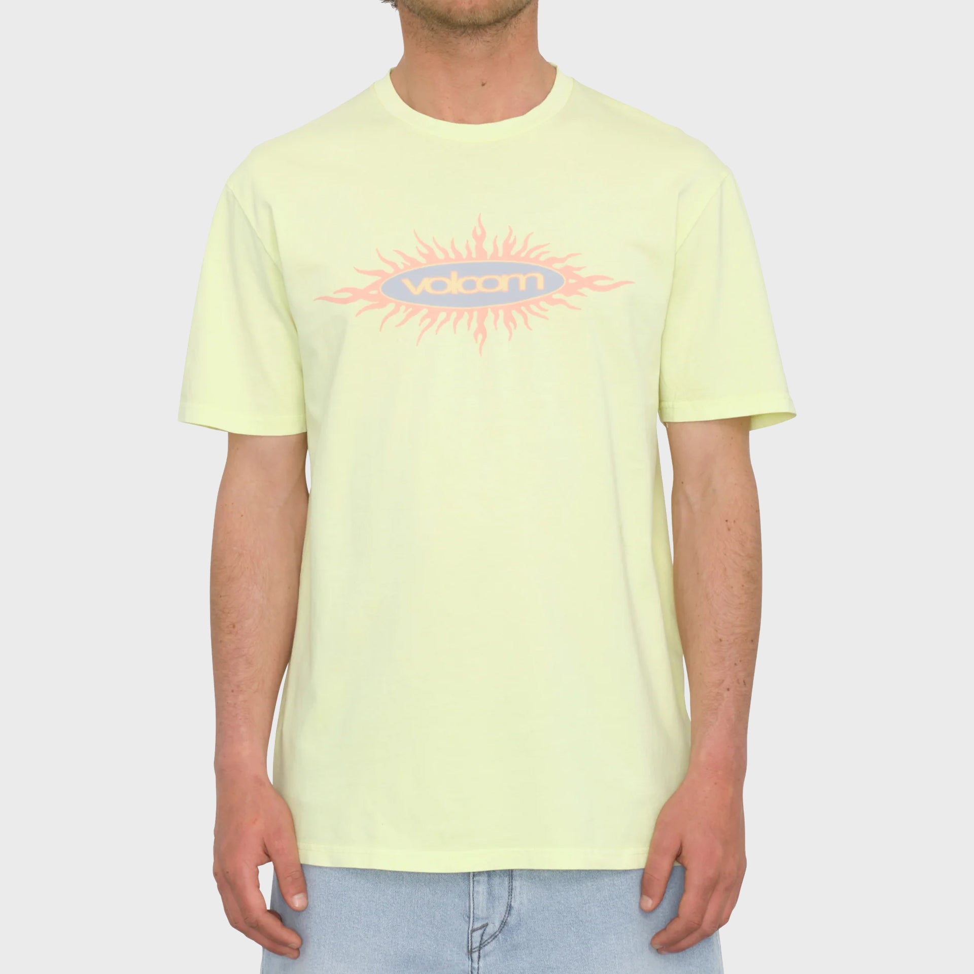 Volcom Mens Nu Sun PW T-Shirt - Aurora Yellow - ManGo Surfing