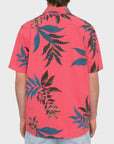 Volcom Mens Paradiso Floral Short Sleeve Shirt - Washed Ruby - ManGo Surfing