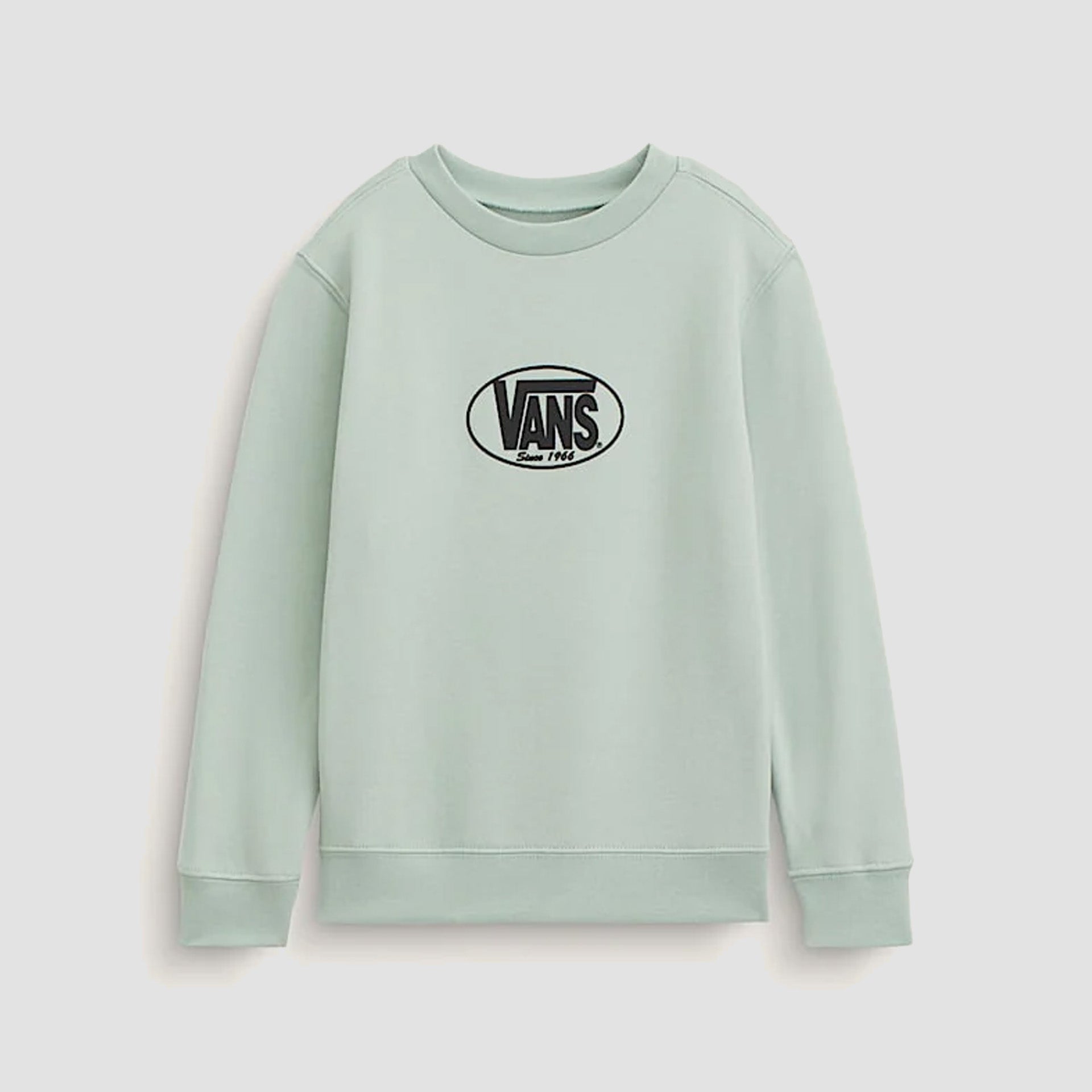 Vans Little Kids Classic Oval Crew Sweatshirt Grey Olive (2-8
