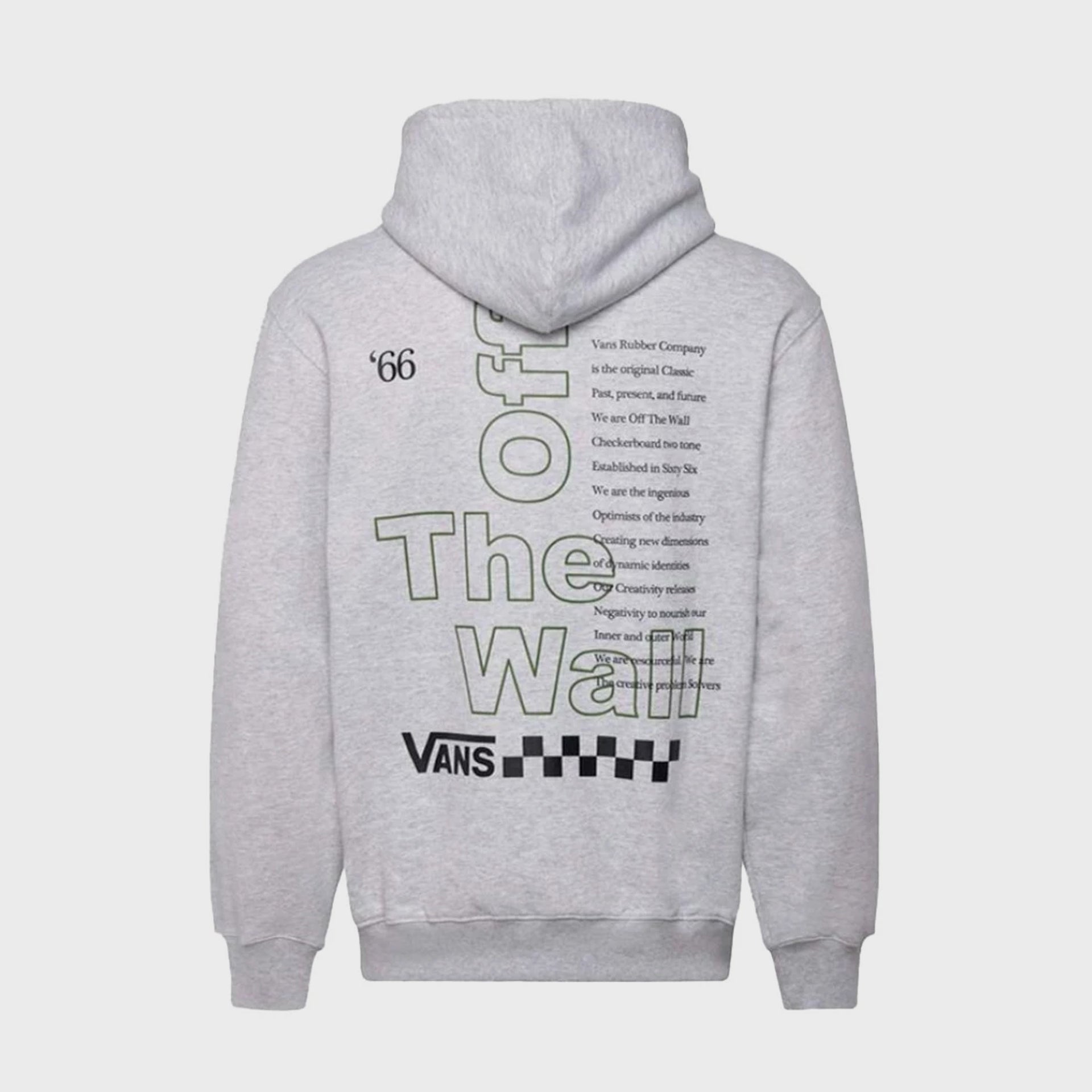 Vans Mens Posted Loose Pullover Hoodie - Light Grey Heather - ManGo Surfing