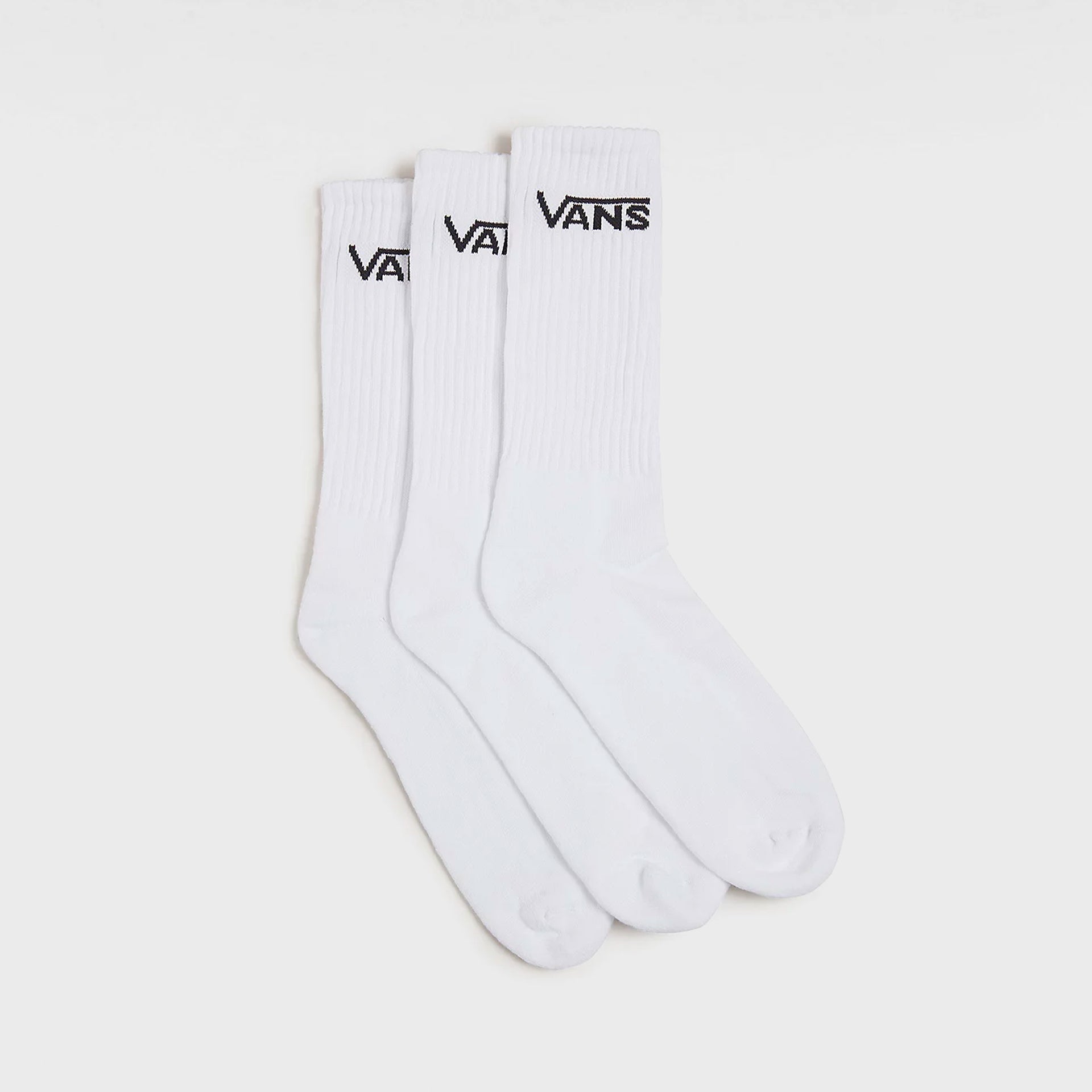 Vans Womens Classic Crew Socks (3 Pack) - White - ManGo Surfing