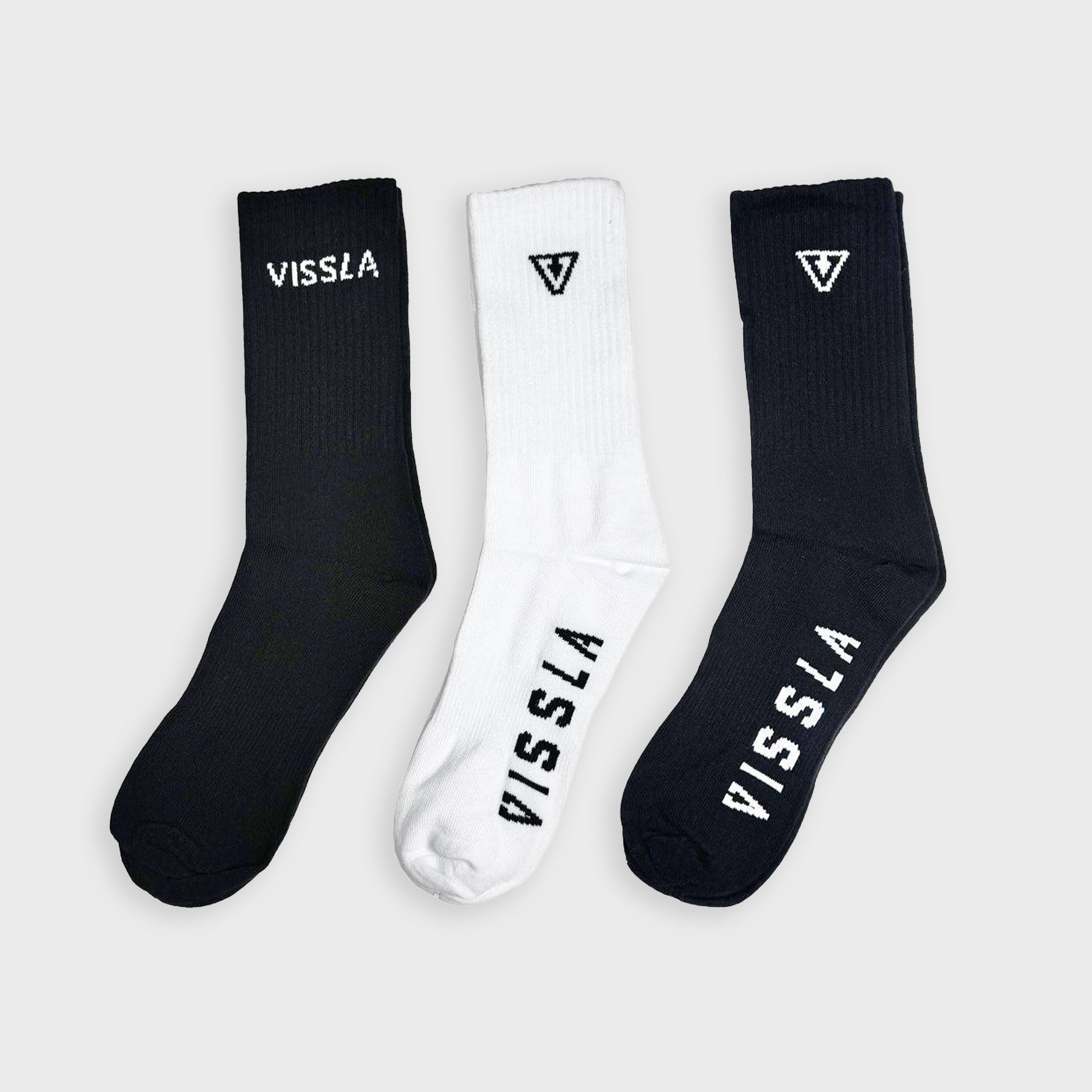 Vissla Logo Socks (3 Pack) - Assorted