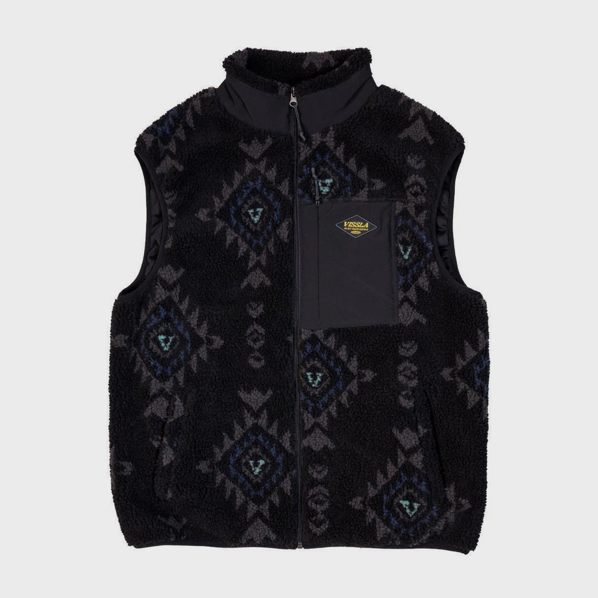 Vissla Mens Hector Sleeveless Jacket - Black