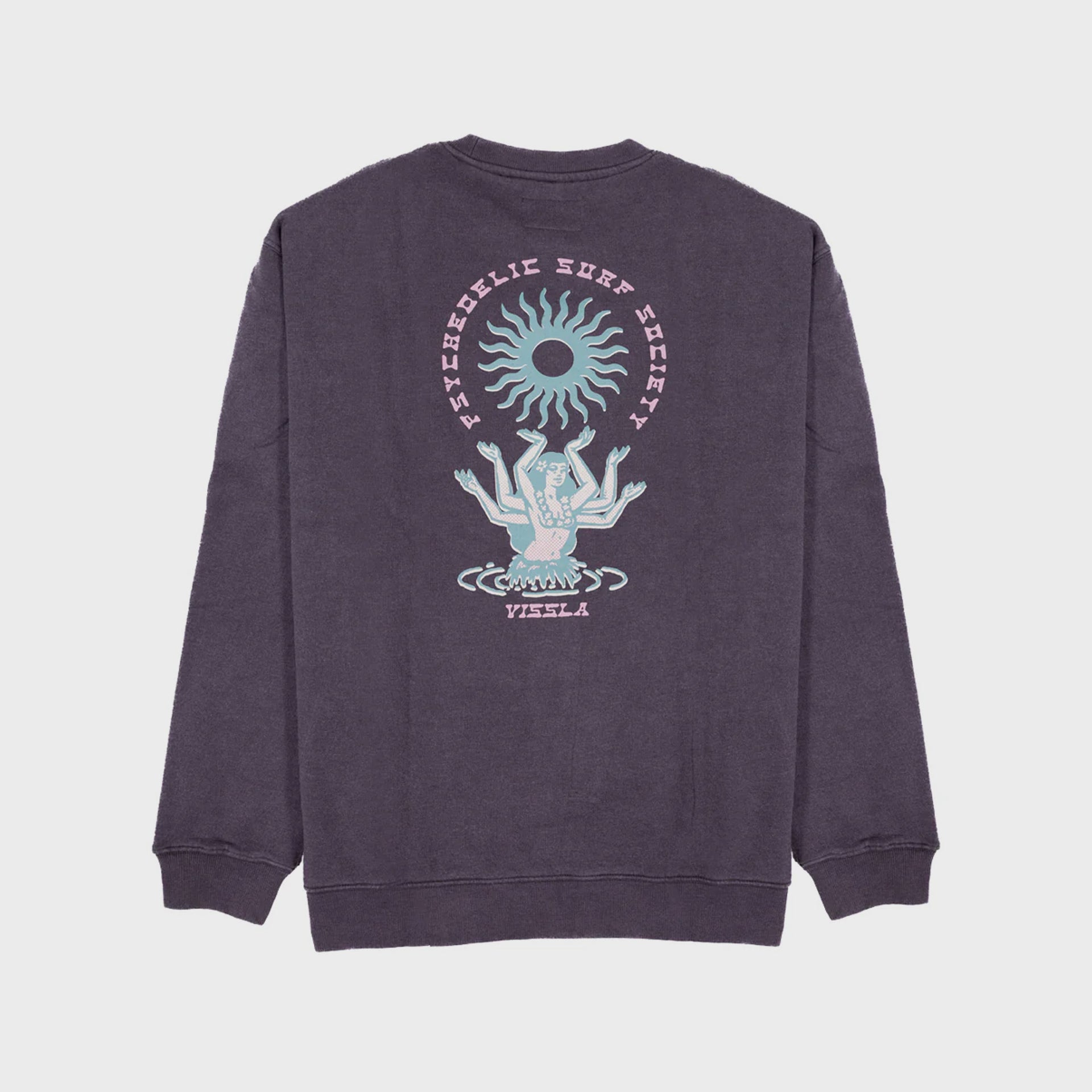 Vissla Mens Hula Hand Crew Fleece Sweatshirt - Oxen - ManGo Surfing