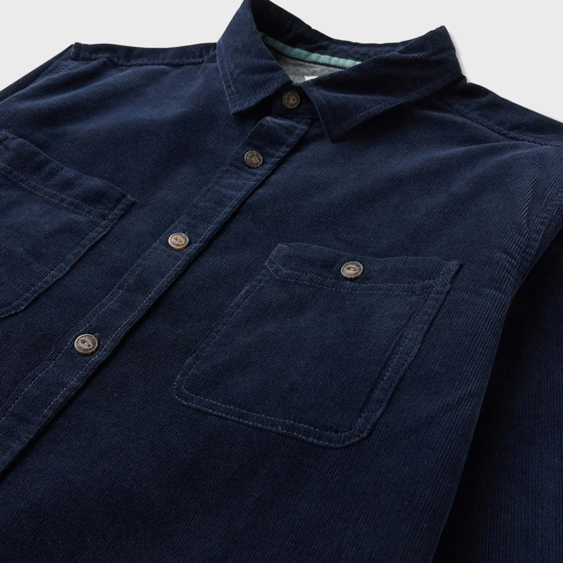 Vissla Mens Rails Cord Long Sleeve Shirt - Dark Naval