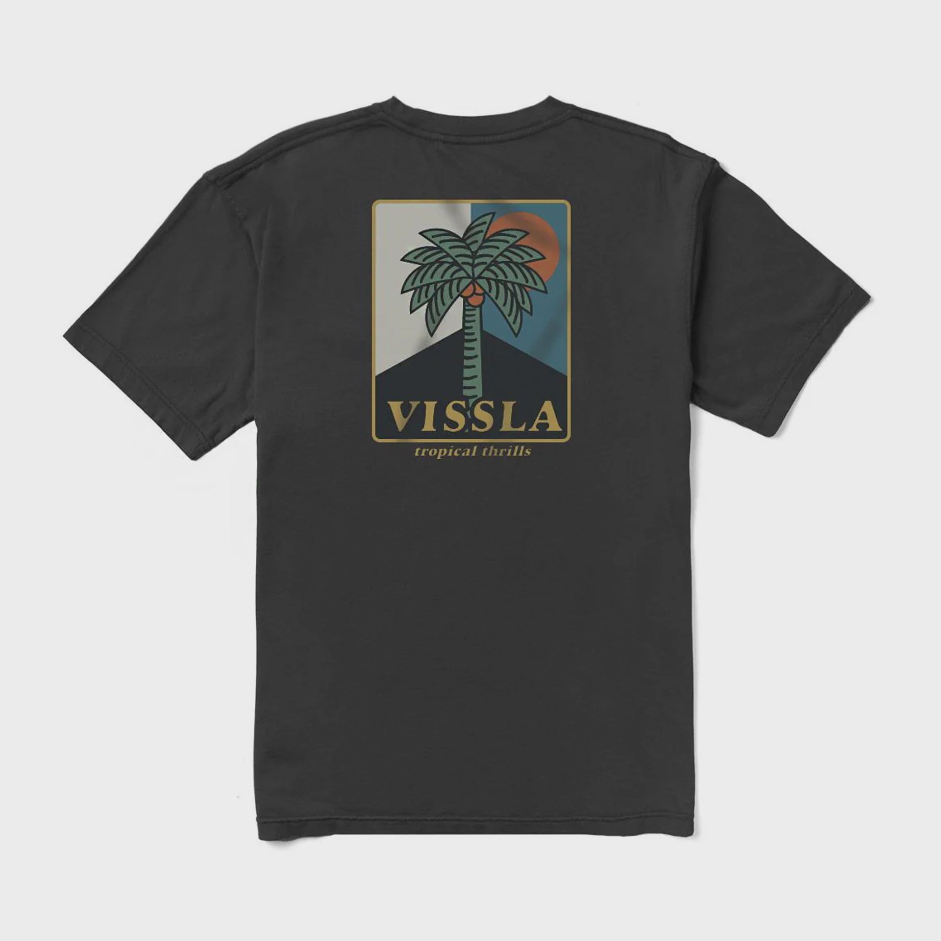 Vissla Mens Tropical Thrills Premium Organic Pocket T-Shirt - Black