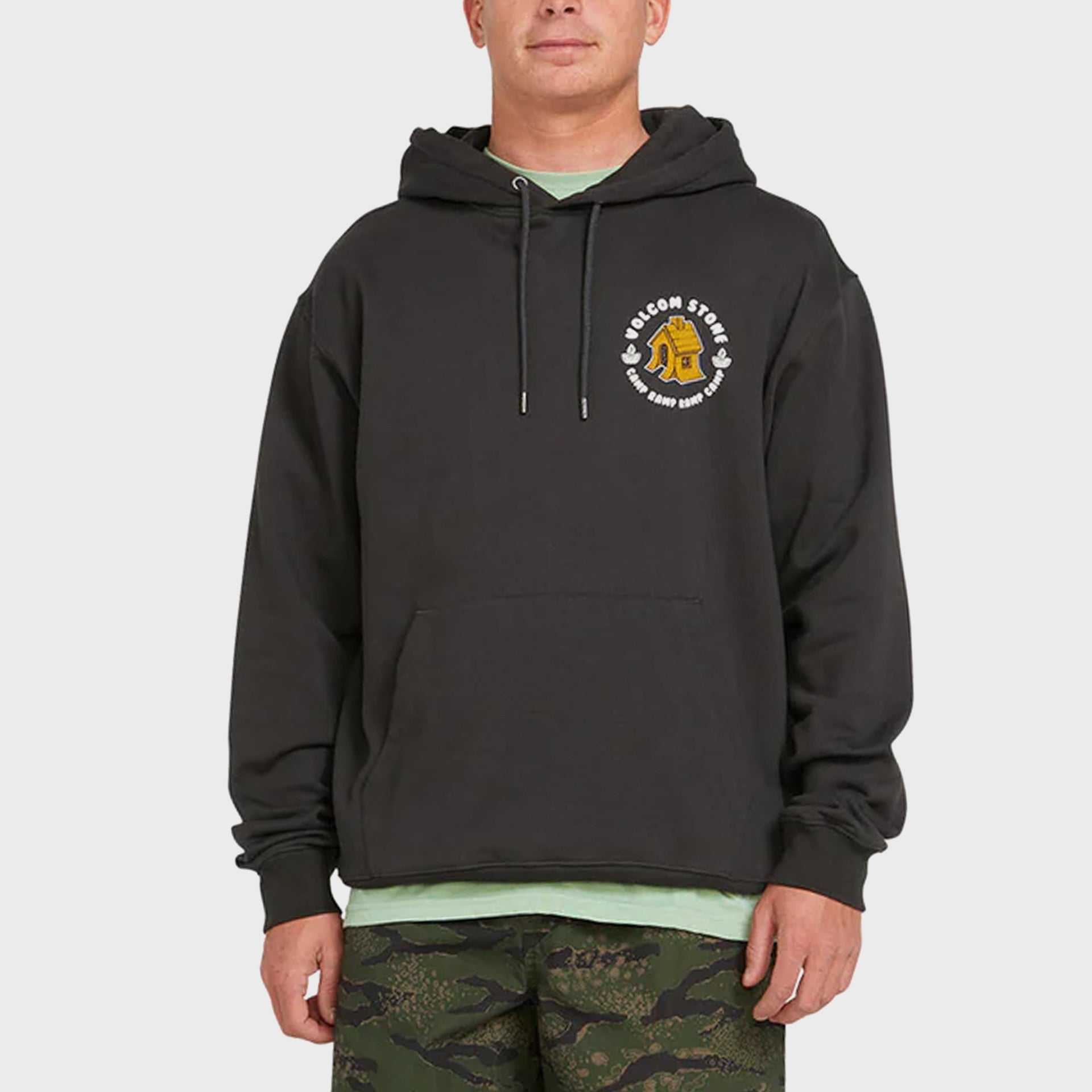 Volcom Entertainment Fat Tony Mens Pullover Hoodie - Stealth - ManGo Surfing