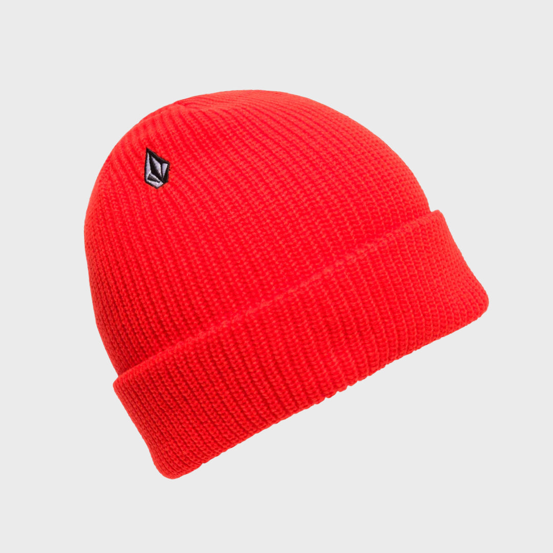 Volcom Mens Full Stone Beanie Hat - One Size - Bright Red