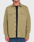 Volcom Mens Servicestone Long Sleeve Workshirt - Thyme Green