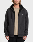 Volcom Mens Single Stone Lined Zip Hoodie - Heather Black