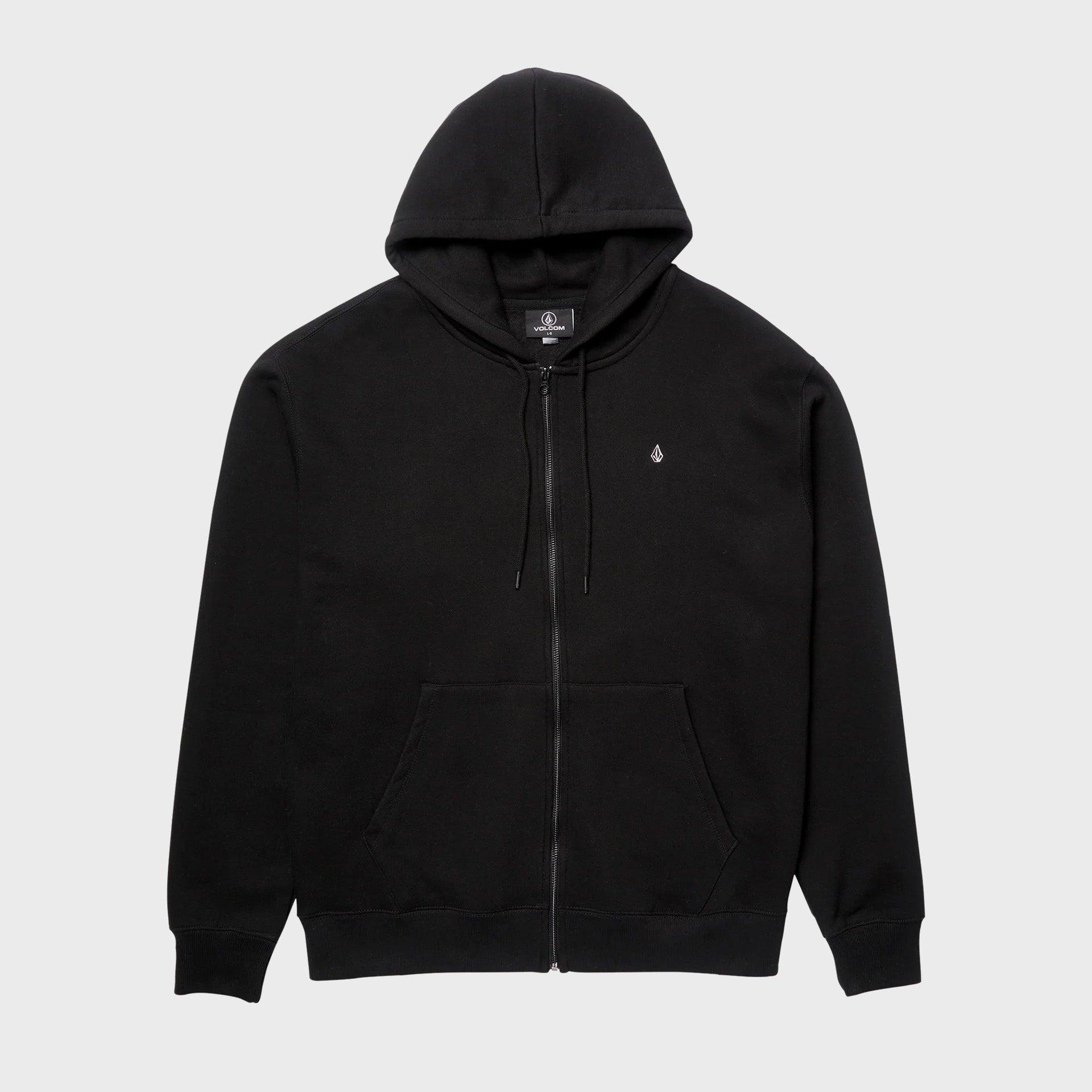Volcom Mens Single Stone Zip Hoodie - Black
