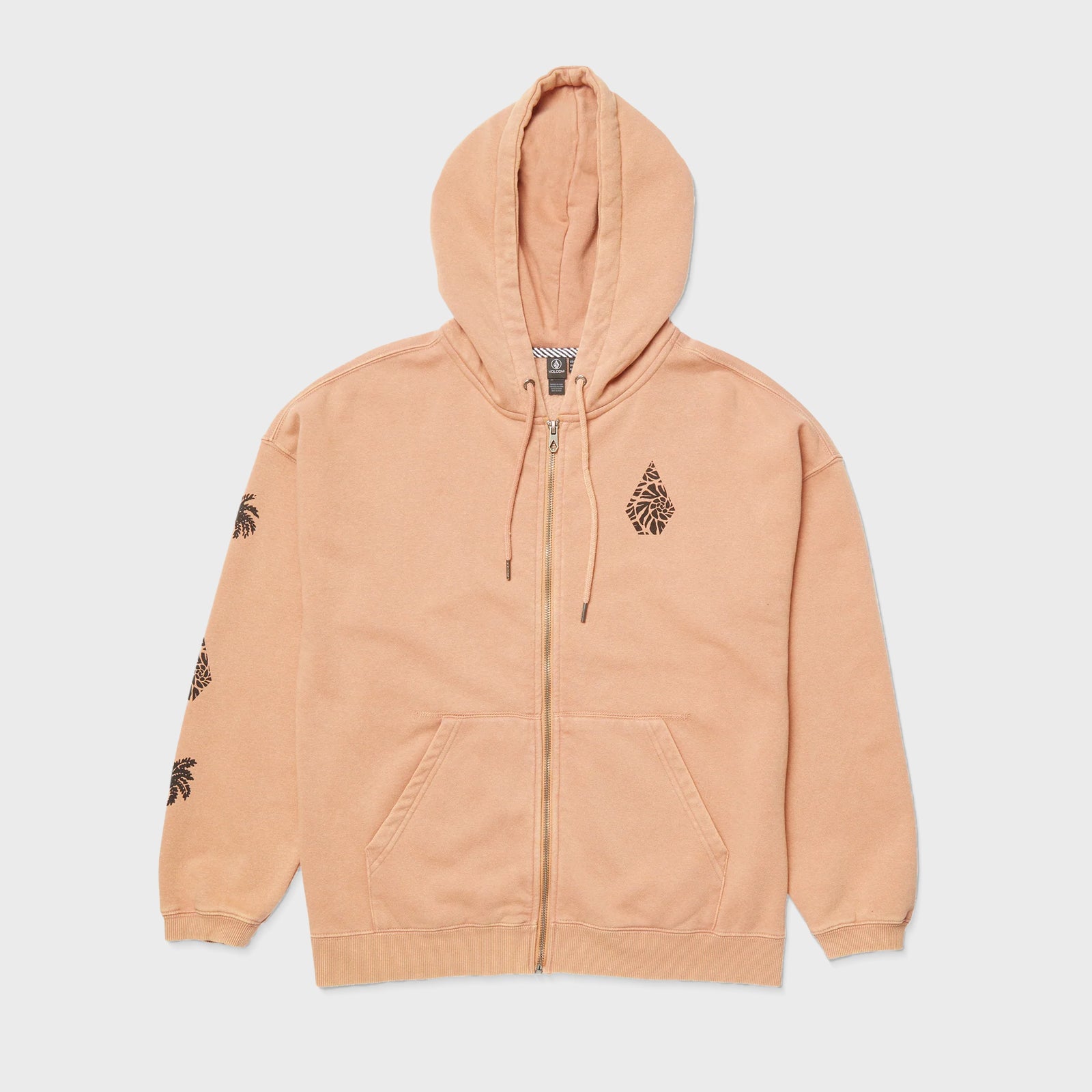 Volcom Womens Stone Art Up Zip Hoodie - Sand - ManGo Surfing