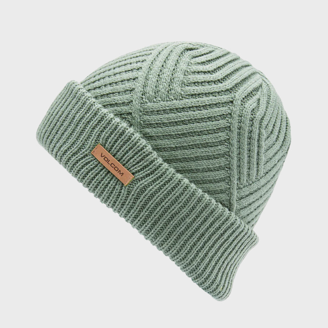 Volcom Womens Stone Knit Beanie - One Size - Lichen Green