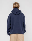 Rusty Mens Flip Daddy 2.0 Hooded Fleece - Navy Blue