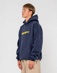 Rusty Mens Flip Daddy 2.0 Hooded Fleece - Navy Blue
