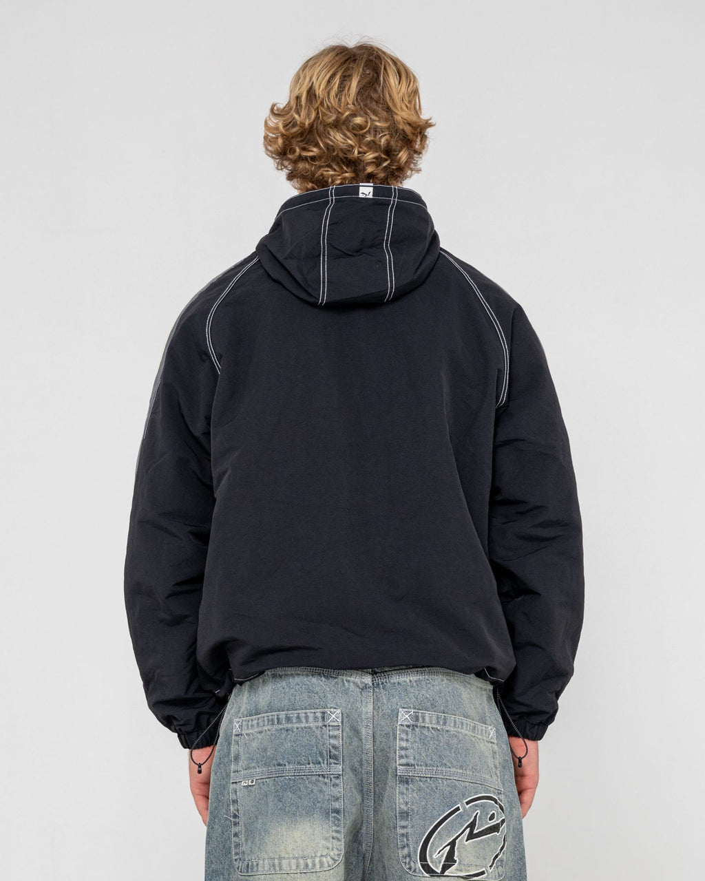 Rusty Mens Lock Out Hooded Jacket - Black
