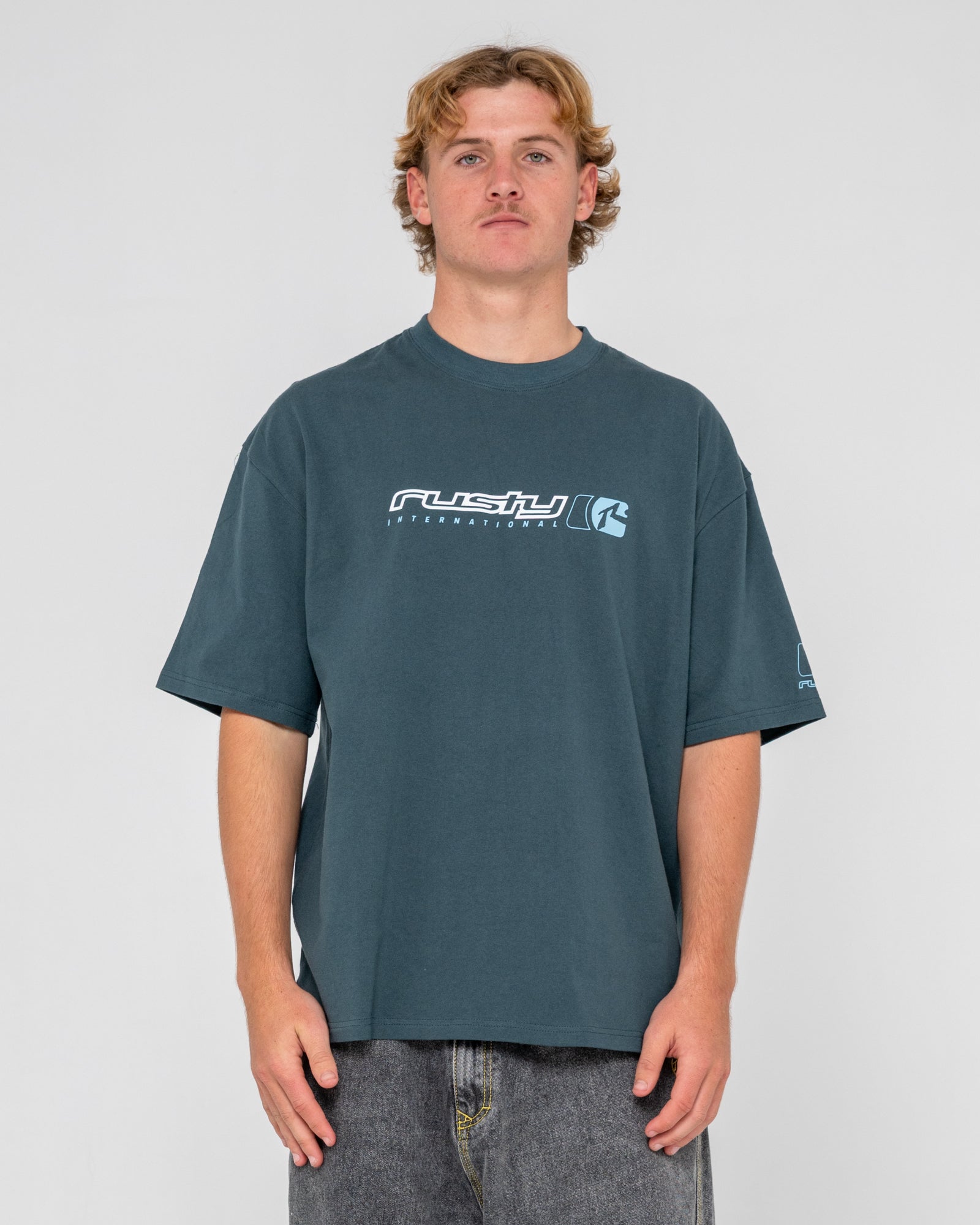 Rusty Mens Jetsetter Short Sleeve T-Shirt - Dark Teal