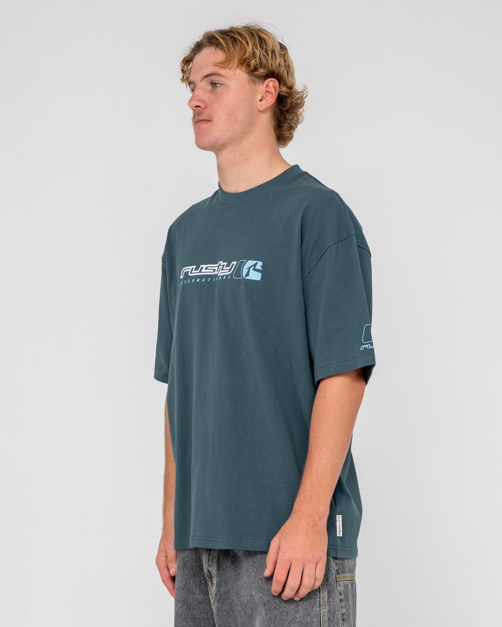 Rusty Mens Jetsetter Short Sleeve T-Shirt - Dark Teal