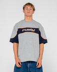 Rusty Mens Kinetic Short Sleeve Heavy T-Shirt - Grey Marle