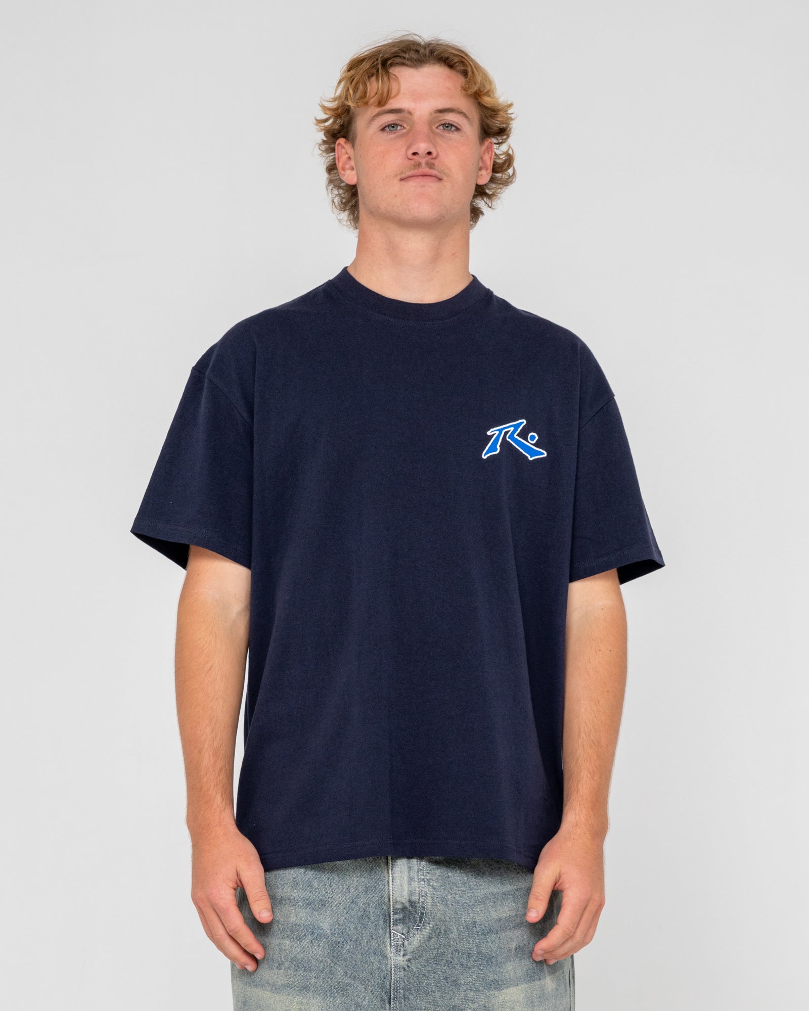 Rusty Mens Competition 2.0 Short Sleeve T-Shirt - Navy Blue