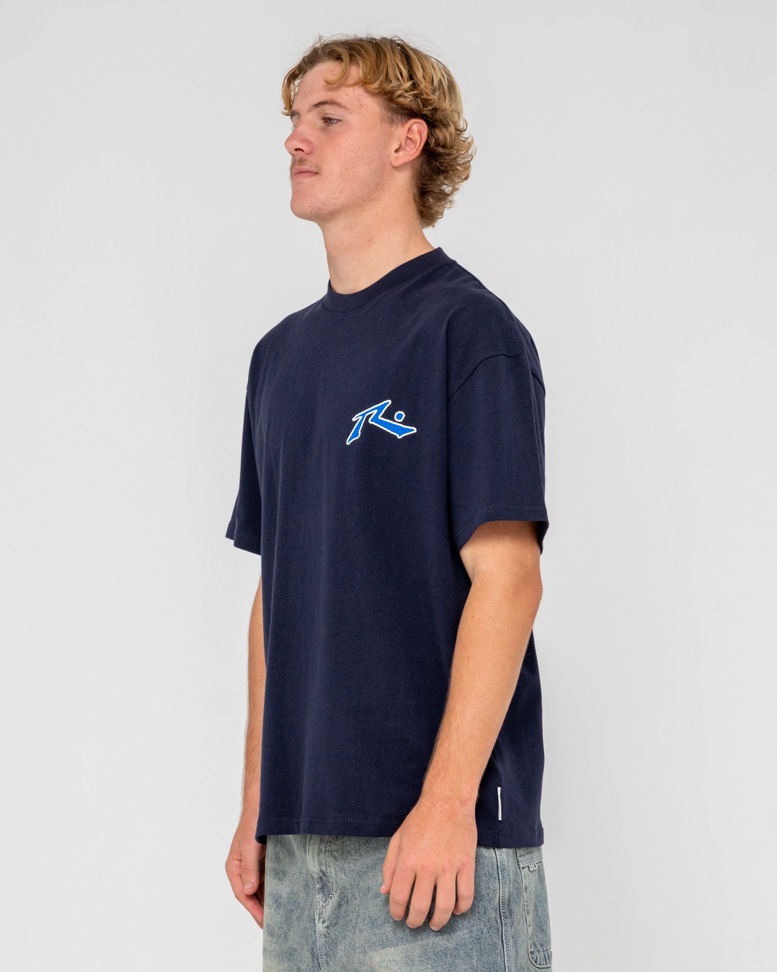 Rusty Mens Competition 2.0 Short Sleeve T-Shirt - Navy Blue