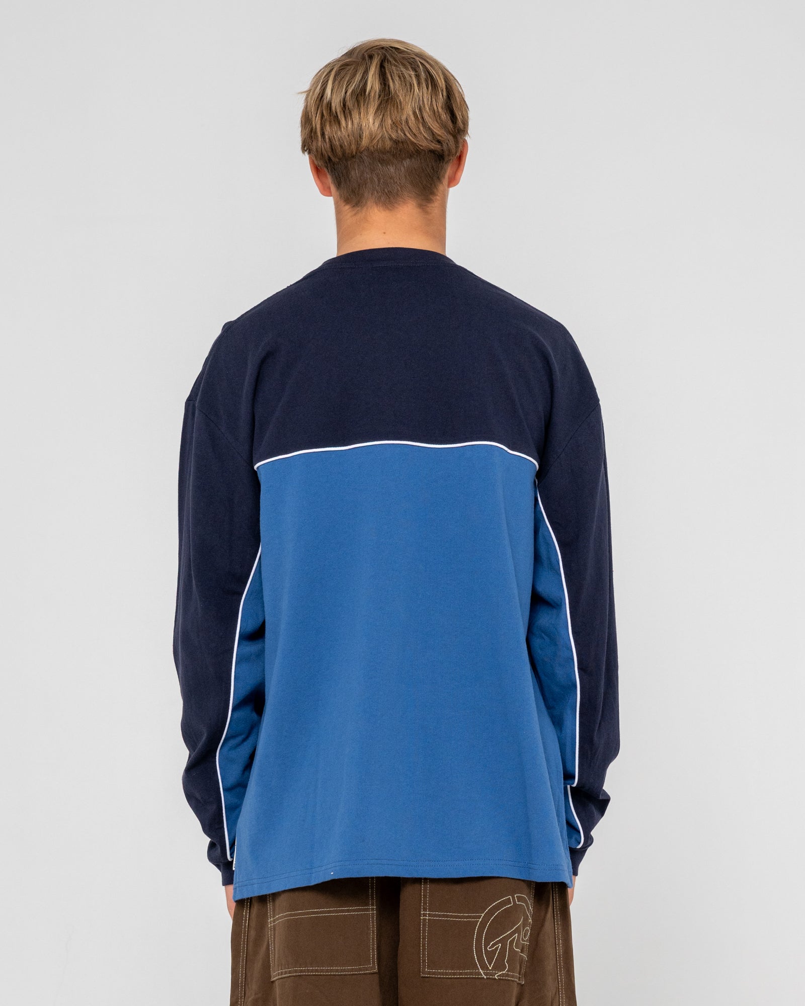 Rusty Mens Infinity Long Sleeve T-Shirt - Atlantic Blue