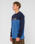 Rusty Mens Infinity Long Sleeve T-Shirt - Atlantic Blue