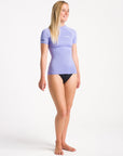 C-Skins Womens Nuwave UV Skins Basics Short Sleeve Vest - Lilac/White