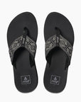 Reef Spring Woven Flip Flops - Black/White - ManGo Surfing