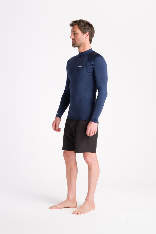 C-Skins Mens NuWave UV Basics Long Sleeve Vest - Bluestone - ManGo Surfing