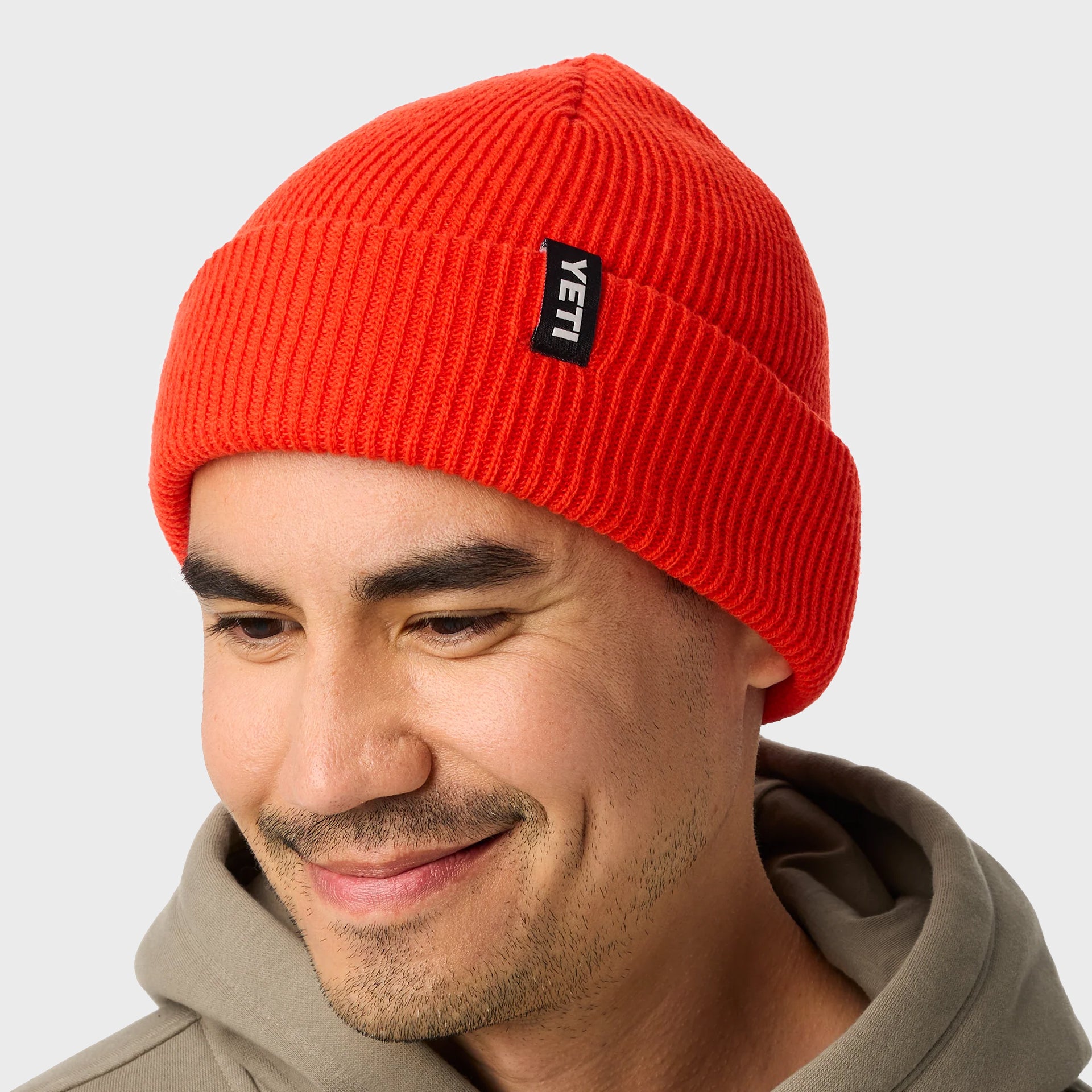 Yeti Badge Beanie Hat - One Size - Orange