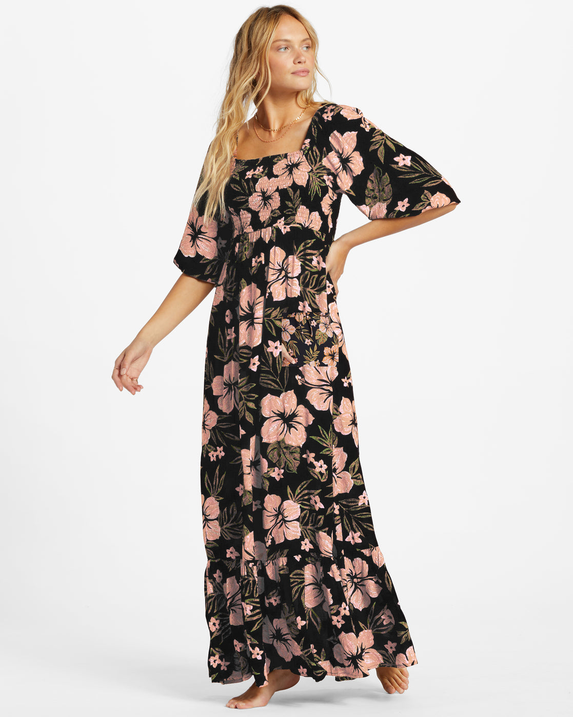 Billabong Womens Full Bloom Maxi Dress - Black Sands