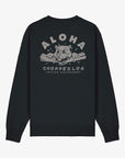 aloha kids crew sweatshirt beaver graphic illustration long boarding