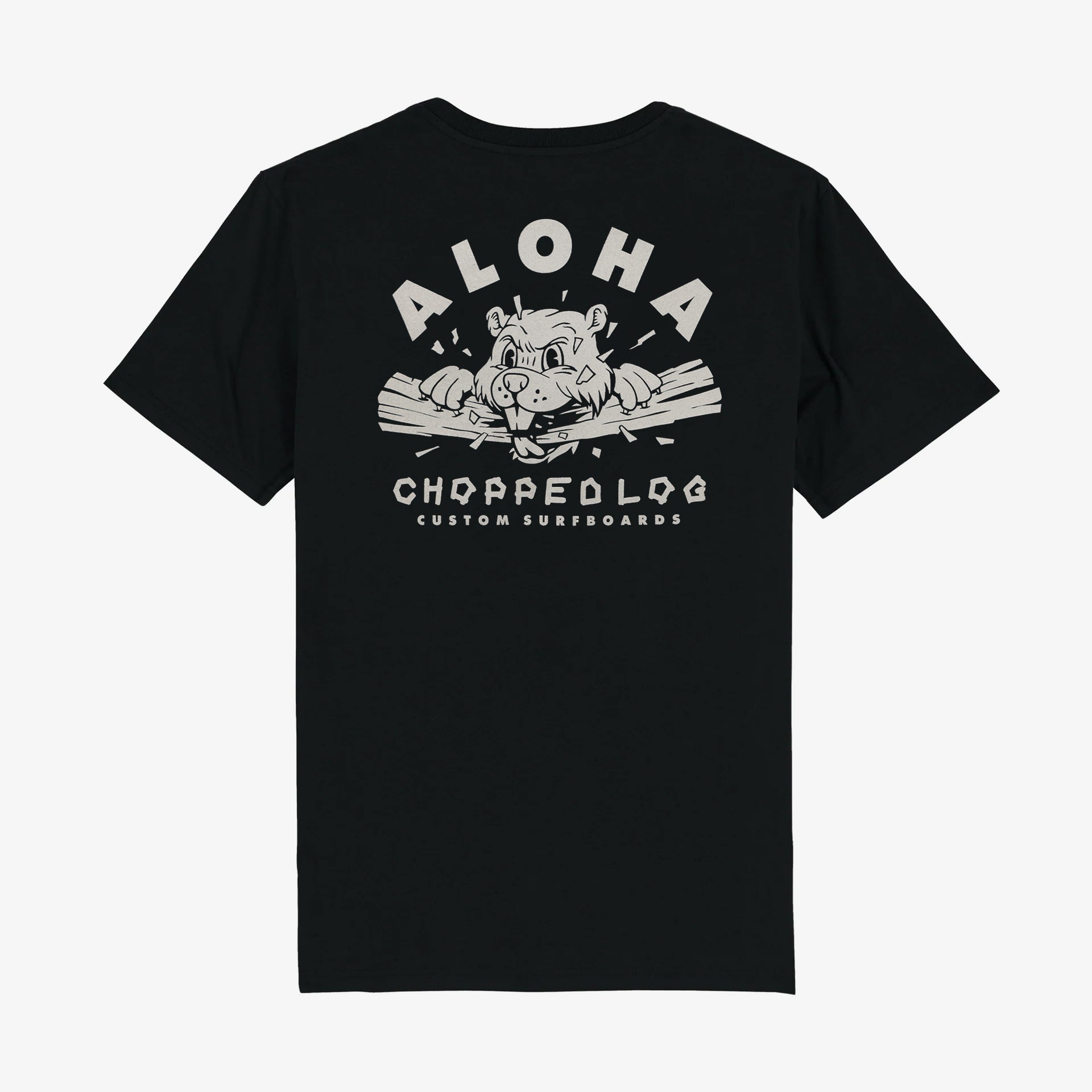 aloha graphic mens t shirt beaver longboard surfing