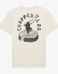 aloha chopped log graphic mens t shirt axe longboard surfing