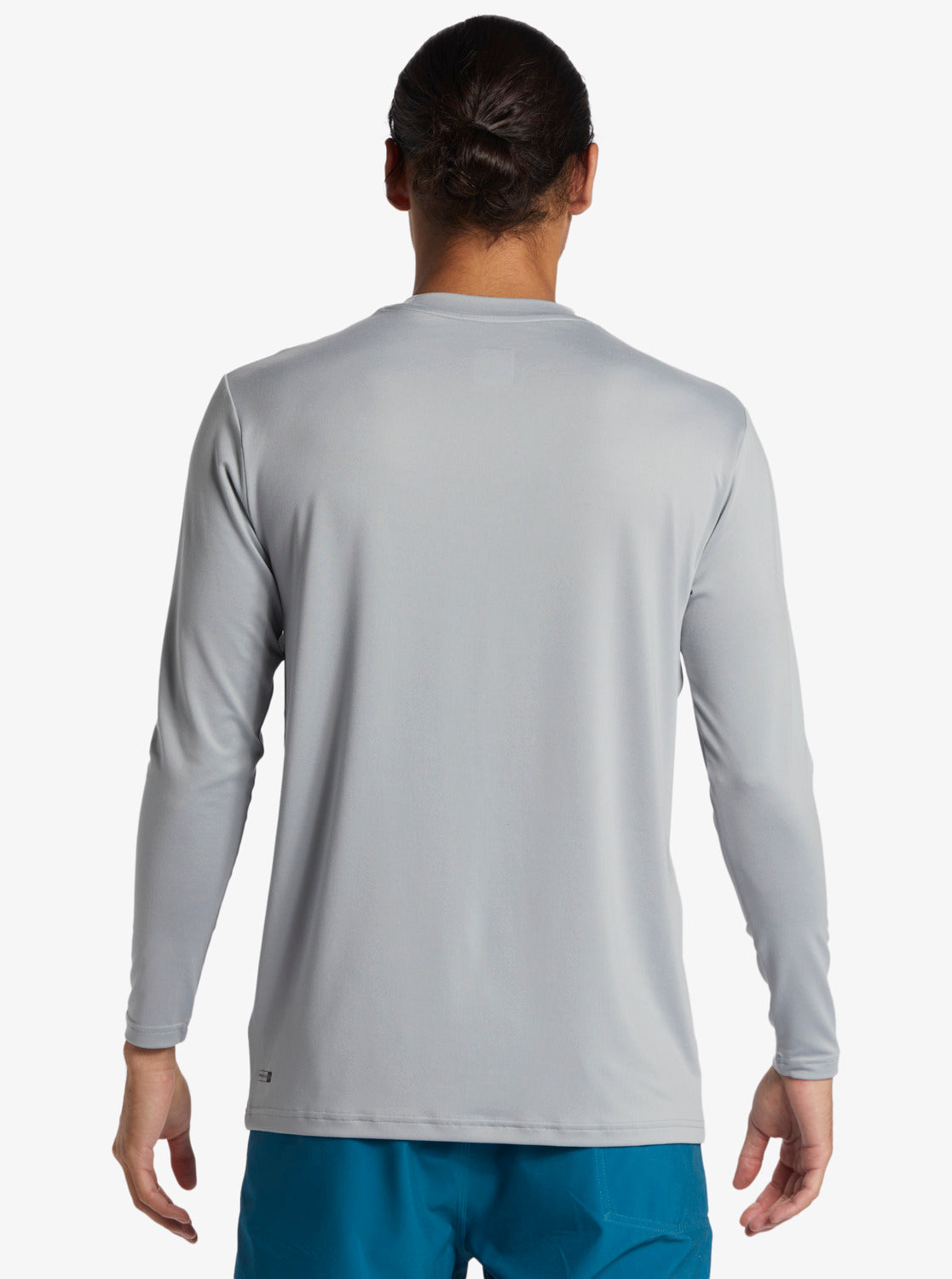 Quiksilver Mens DNA Bubble Logo Long Sleeve UPF 50 Surf T-shirt - Quarry