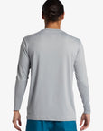 Quiksilver Mens DNA Bubble Logo Long Sleeve UPF 50 Surf T-shirt - Quarry