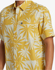 Quiksilver Mens Apero Organic Classic Short Sleeve Pocket Shirt - Ochre