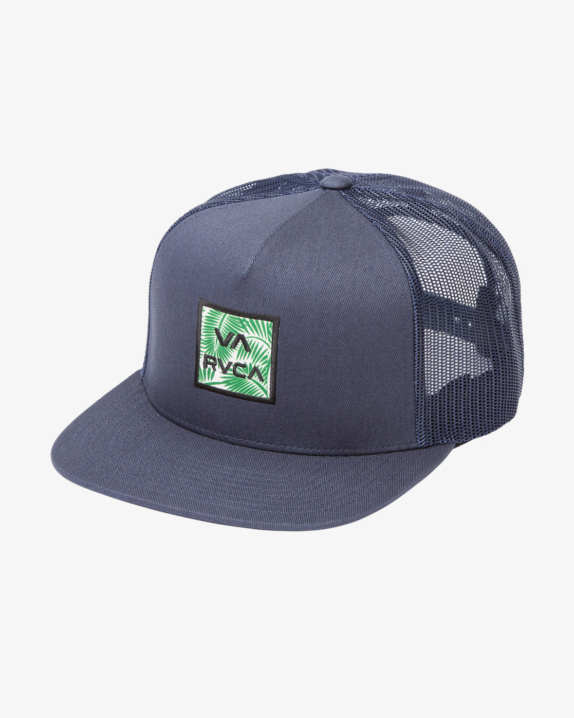 RVCA Mens VA ATW Print Trucker Cap - One Size - Moody Blue