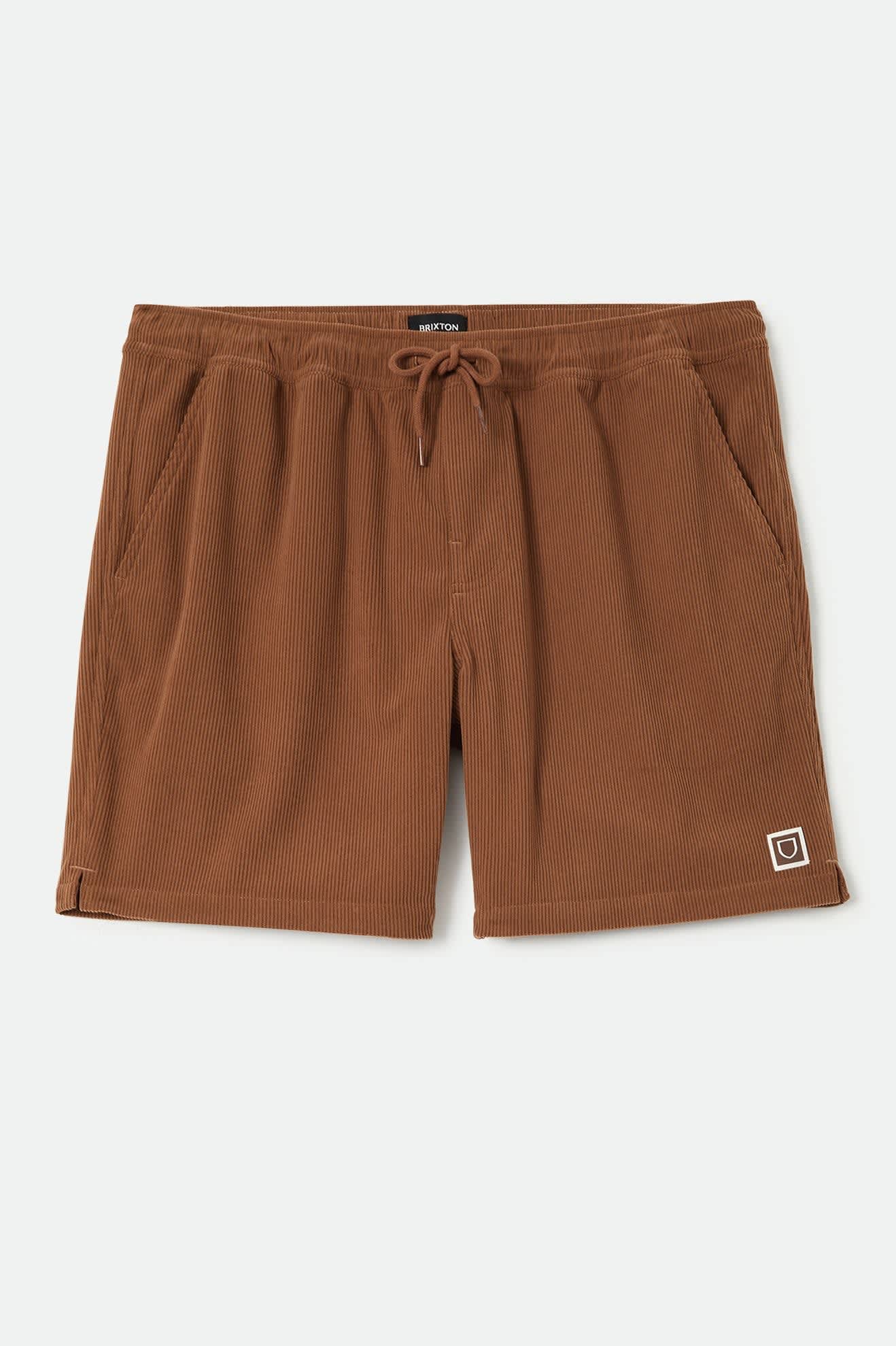 Brixton Everyday Corduroy Shorts - Tobacco Brown