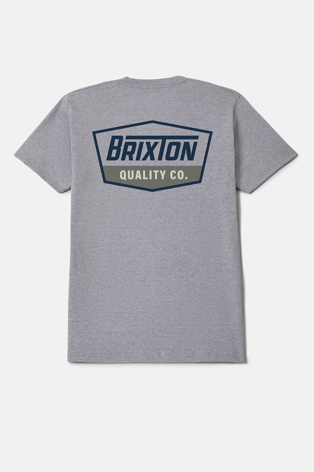 Brixton Regal Standard T-Shirt - Heather Grey/Navy