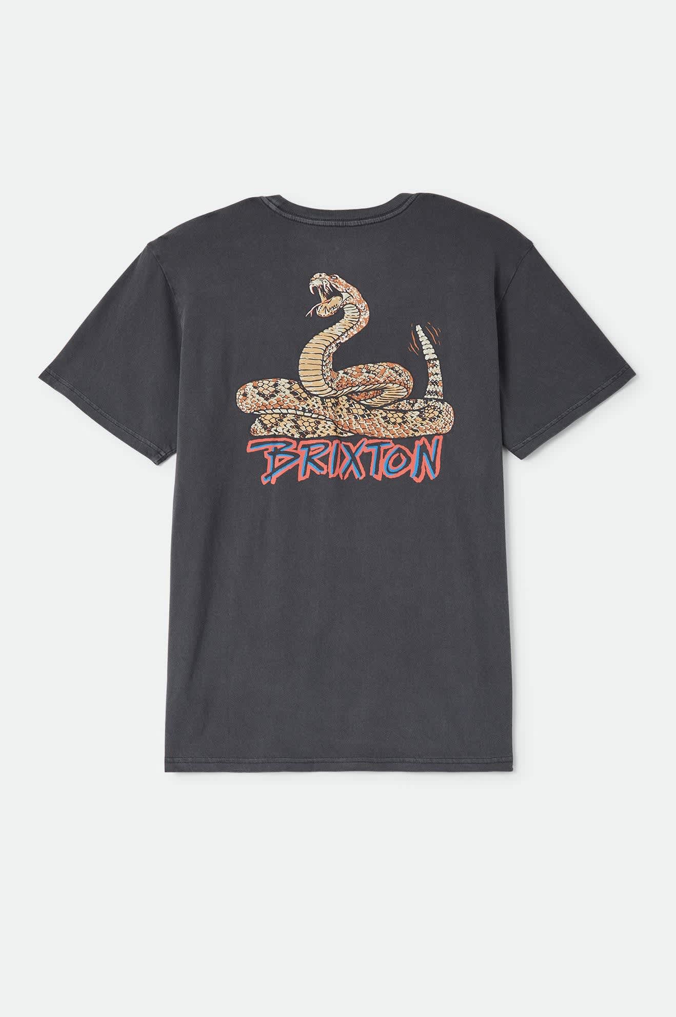 Brixton Rockton Standard T-Shirt - Black Worn Wash