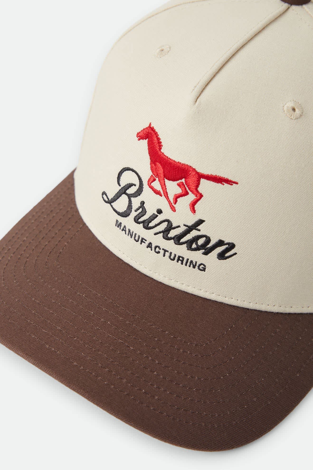 Brixton Leisure Snapback Hat - Khaki/Coco